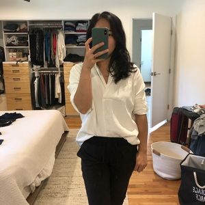 Structured white shirt S